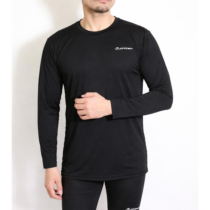 夏 phiten(ファイテン) メンズ インナー シャツ 長袖 丸首 ｔシャツ アクアチタン リカバリー ドライ フィット ストレッチ 下着 ベースレイヤー ウエア シャツ |  | 05