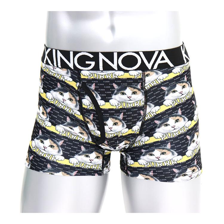 3枚セット】ネコ柄 アニマル ボクサーパンツ 前あき KING NOVA