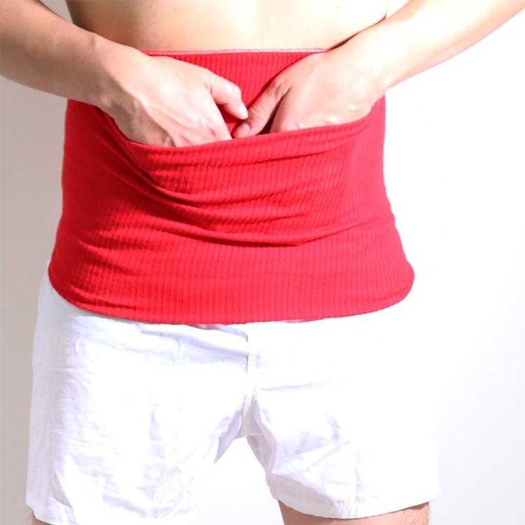 日本製 赤 腹巻（はらまき）健康・幸運 紳士 男性 赤い下着 腹巻き メンズ レディース