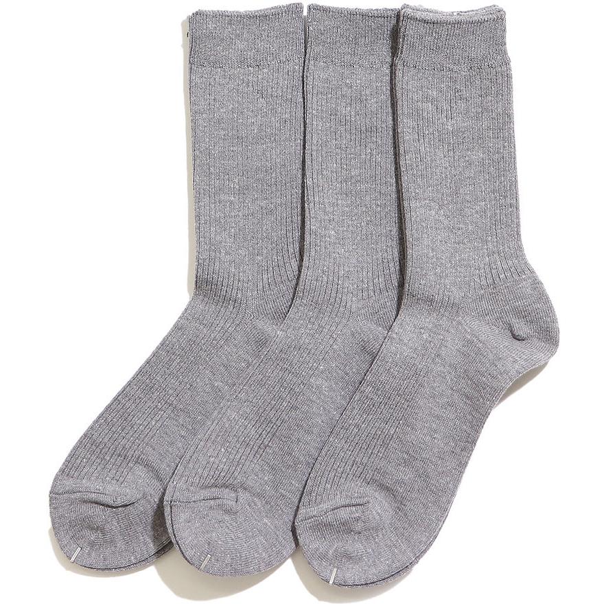 【3足組】日本製 紳士 リブソックス 定番 男性用 無地 福袋 綿 コットン 3足 セット |  | 10