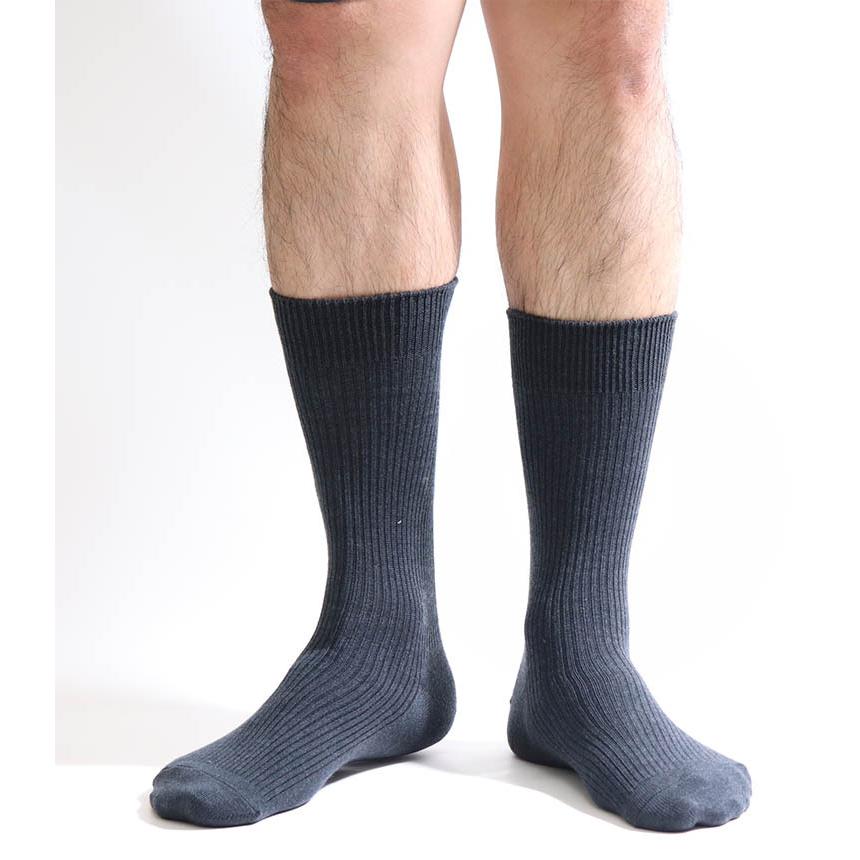 【3足組】日本製 紳士 リブソックス 定番 男性用 無地 福袋 綿 コットン 3足 セット |  | 04