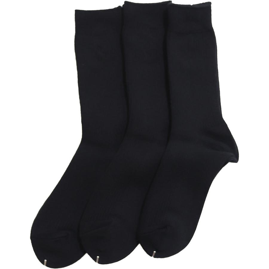 【3足組】日本製 紳士 リブソックス 定番 男性用 無地 福袋 綿 コットン 3足 セット |  | 07