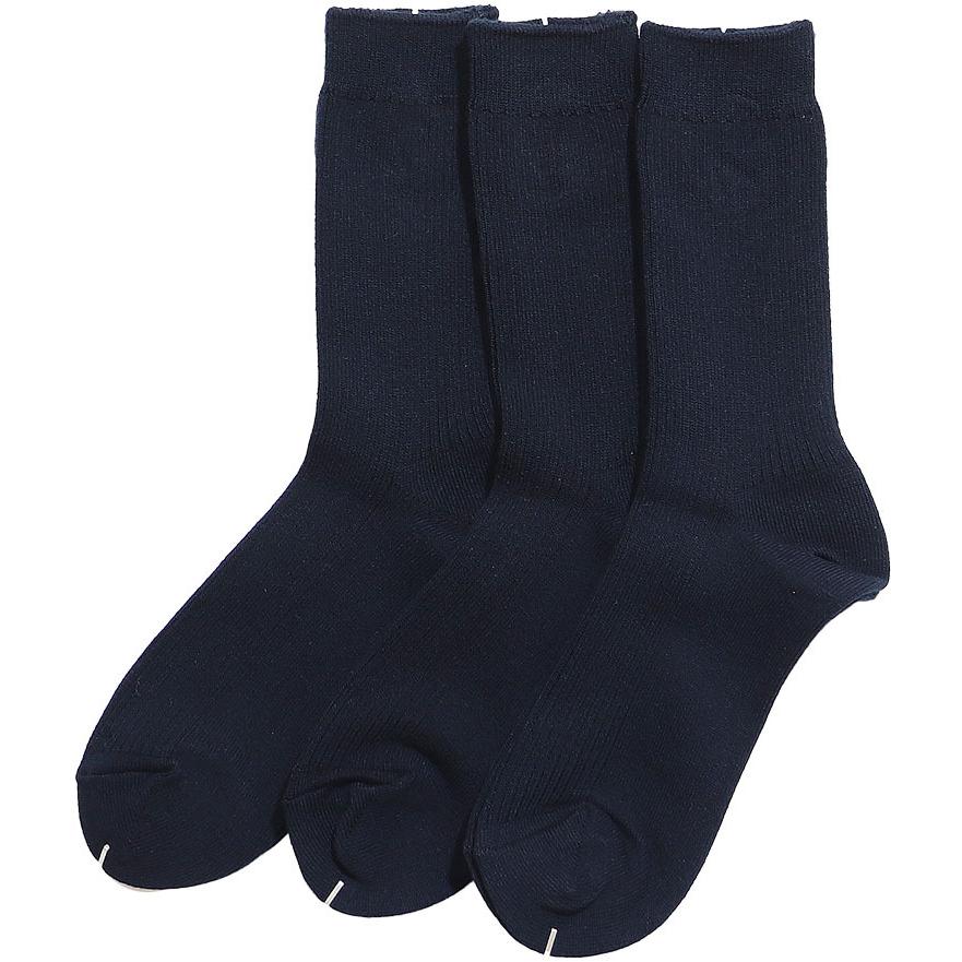 【3足組】日本製 紳士 リブソックス 定番 男性用 無地 福袋 綿 コットン 3足 セット |  | 09