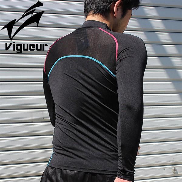 品質が完璧 送料無料 Vigueur ヴィガール メンズ 長袖ハイネックtシャツ ラッシュガード 切り替えメッシュ生地 ｕｖカット 夏ドライメッシュ 夏の吸汗速乾 ラン Babylonrooftop Com Au