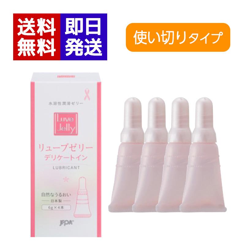 ジェクス 潤滑ゼリー リューブゼリー デリケートイン 6g×4本入り 女性