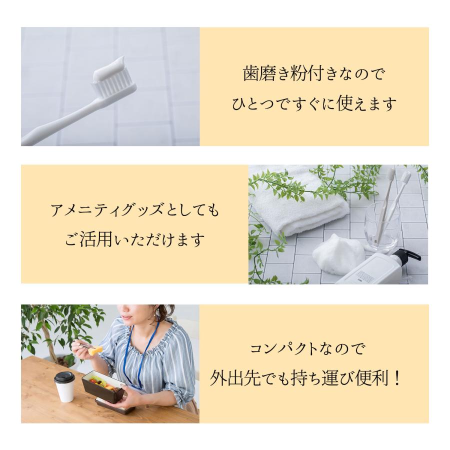 使い捨て歯ブラシ 歯磨き粉付き 100本 業務用 アメニティグッズ