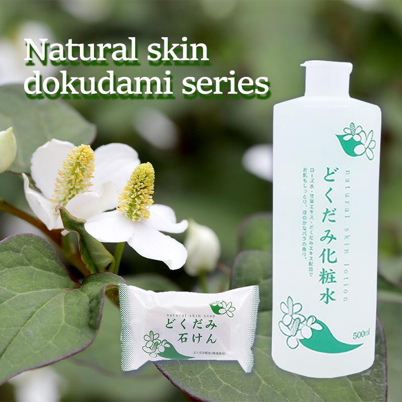 地の塩社 地の塩 どくだみ化粧水 500ml×1 どくだみ石けん 130g×3 大