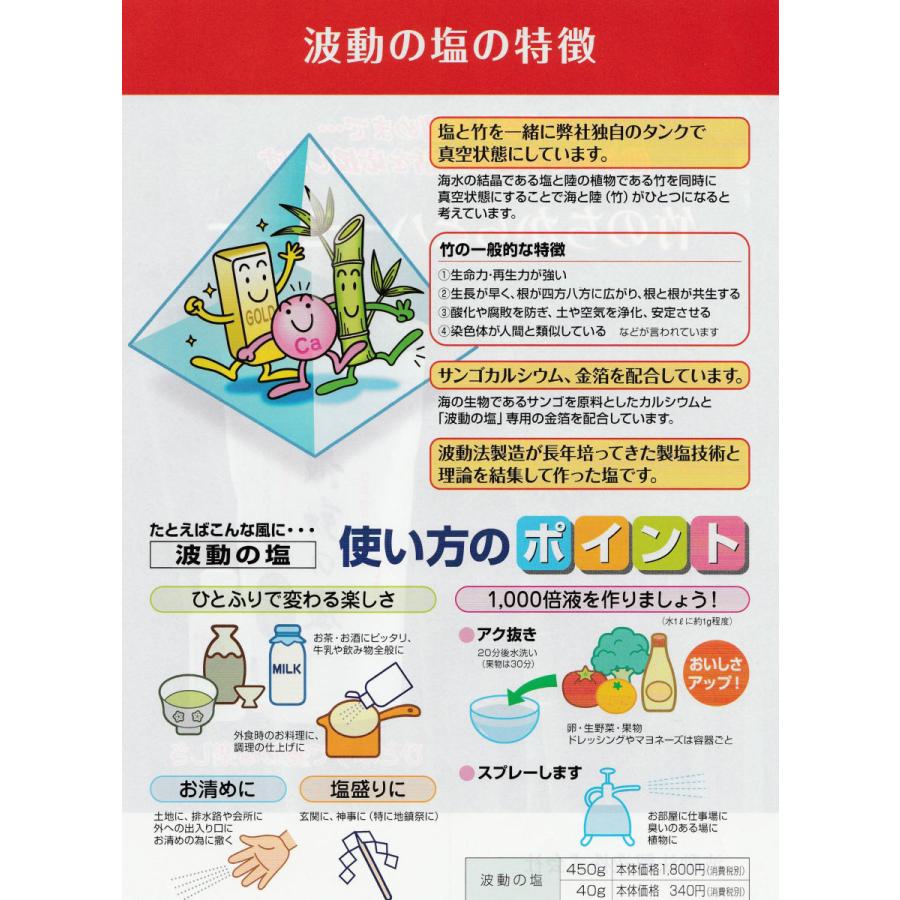 波動法製造 波動の塩 450g 金箔入 お祓い 浄化 波動調整 厄除け