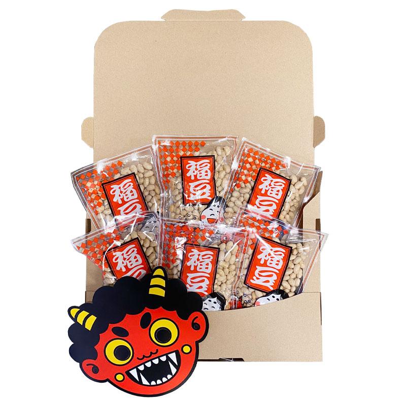 節分 福豆 100g × 6袋 赤鬼お面付き 送料無料 : World NEXT - 通販