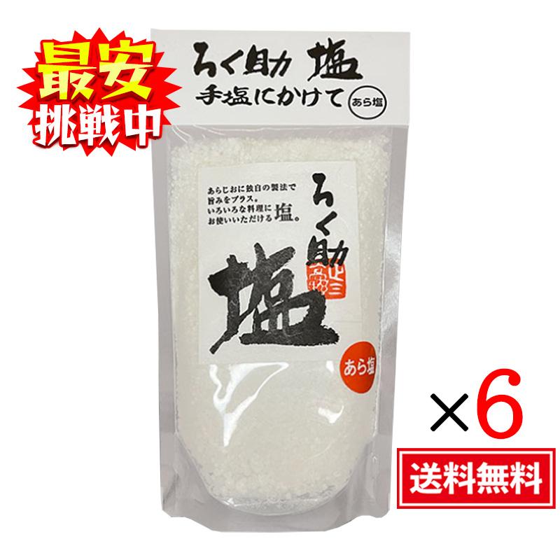 ろく助 あら塩 300g（白塩）6袋セット 顆粒タイプ 調味料 塩 おにぎり 食塩 粗塩 東洋食品 : World NEXT - 通販 ...