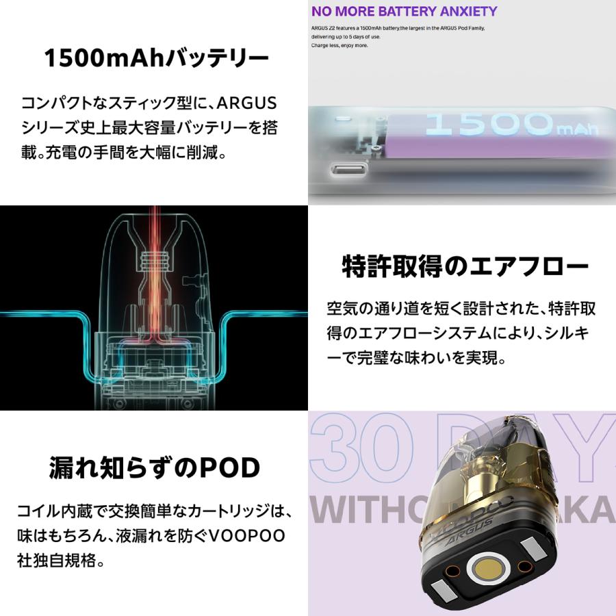 VOOPOO Argus Z2 ブープー アーガス ゼットツー 電子タバコ VAPE 大