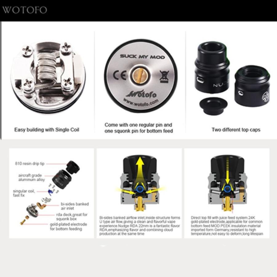 Wotofo ウォトフォ Nudge ナッジrda 22mm Vape ベイプ ベプログ 電子タバコ 電子たばこ リキッド 日本製 スターターキット Rda アトマイザー Wotofo 2 014a 電子タバコ専門店ベプログショップ 通販 Yahoo ショッピング