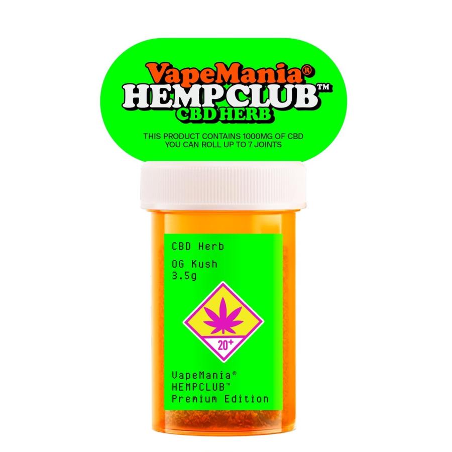 ＼新商品／ CBD ハーブ VapeMania HEMP CLUB cbd1000mg HERB OG KUSH 3.5g cbdジョイント約7本分 ベイプマニア オリジナル cbdハーブ ヘンプクラブ（Yahoo!・VapeMania CBD Dispensary Store）