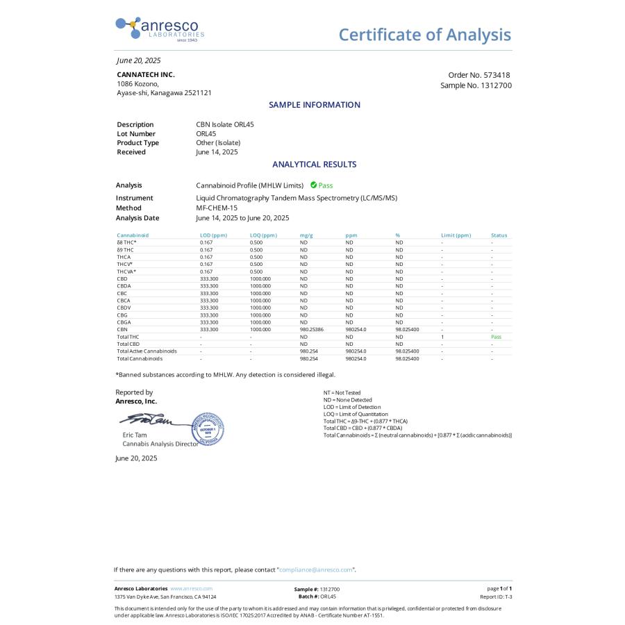 CBD CBN CBG パウダー 3種から選べる 1g 粉末 濃度99% アイソレート