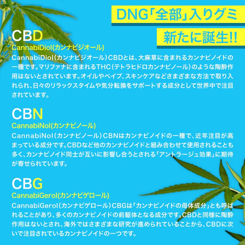 CBD CBN CBG グミ 6粒 高濃度 お試しサイズ 夜CBN40mg+CBD10mg 昼
