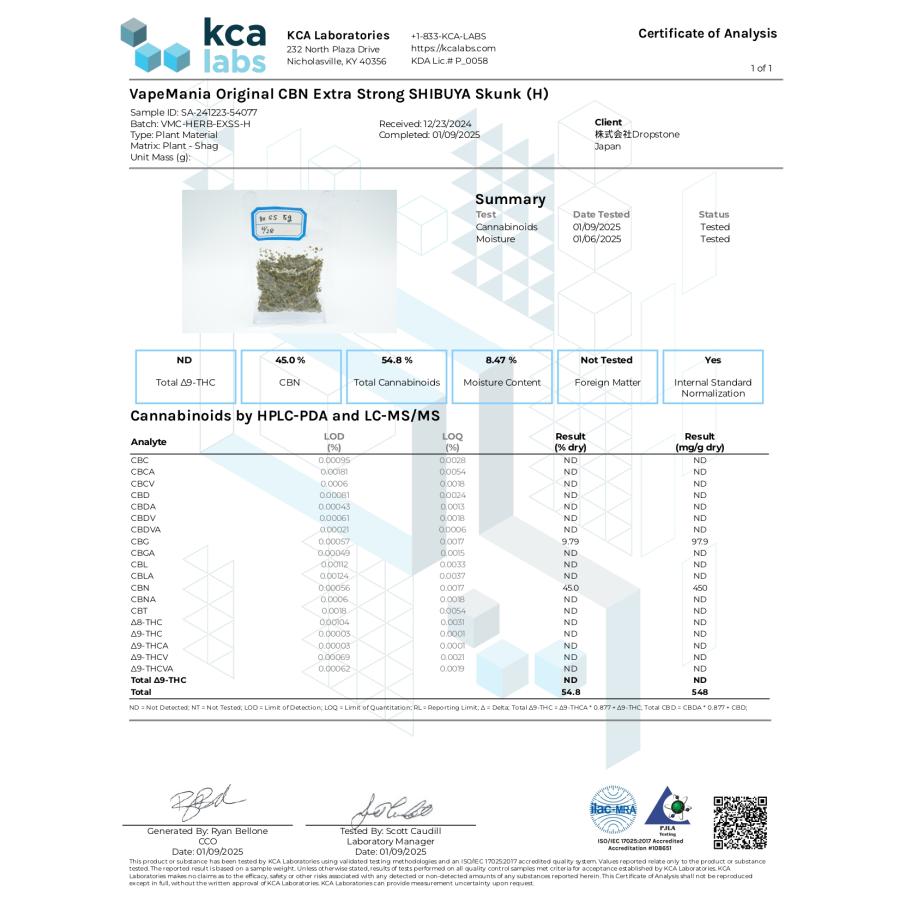 CBN ハーブ 高濃度 51% SHIBUYA SKUNK 渋谷スカンク 3.5g 4g ExtraStrong カンナビノイド CBG 配合 国内製造 爆買_11