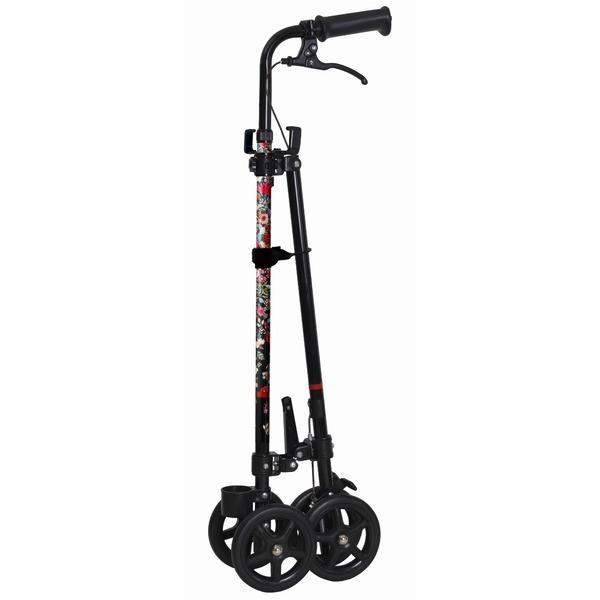 軽量 車輪付き ステッキ 〔ブーケ〕 幅17×奥行45×高さ88cm 買い物袋 バッグ用フック付 傘固定可能 ハンドレール ステッキ II ステッキ 買い物袋 ハンドレール II 軽量 車輪付き 幅17×奥行45×高さ88cm バッグ用フック付 傘固定可能
