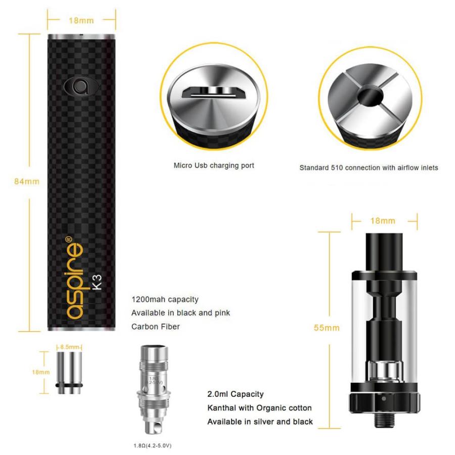 電子タバコ スターターキット K3 Quick Starter Kit Aspire 10mah スリムタイプ ペンタイプ Aspire K3 Vape Steez 通販 Yahoo ショッピング