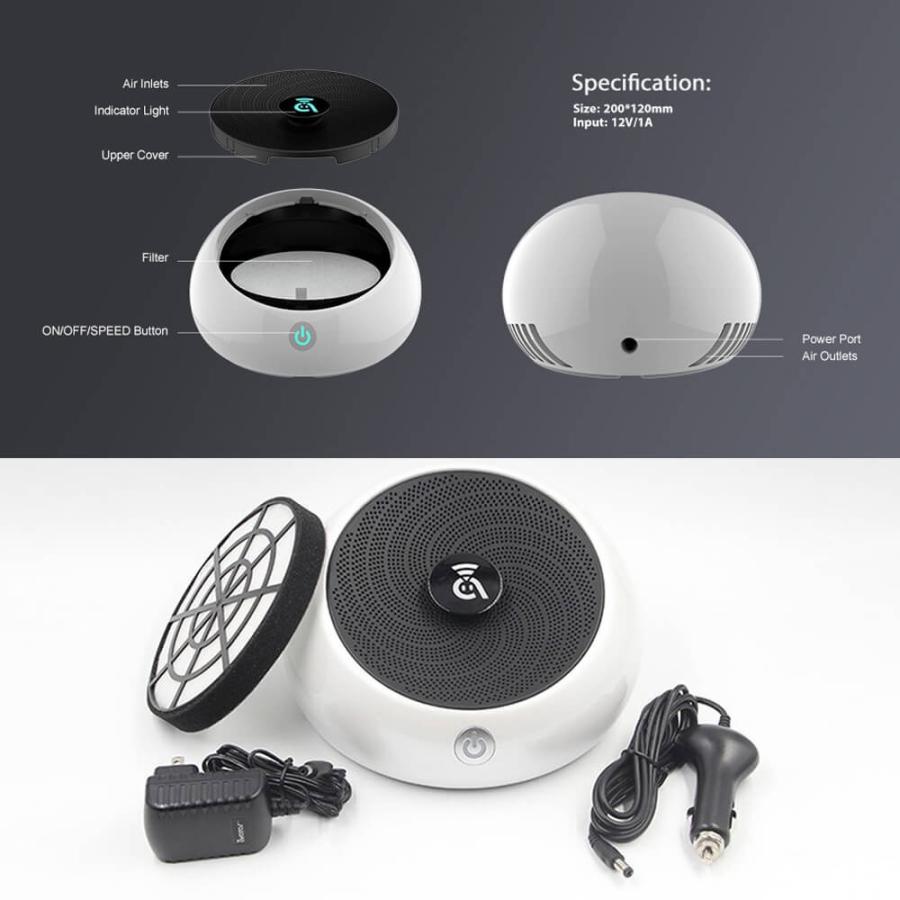 Avator Vapenut ベイプナット Ecig Vapor Eliminator 電子タバコ用 空気清浄機 エアクリーナー Vape 車載可能 Avator Vapenut Vape Steez 通販 Yahoo ショッピング