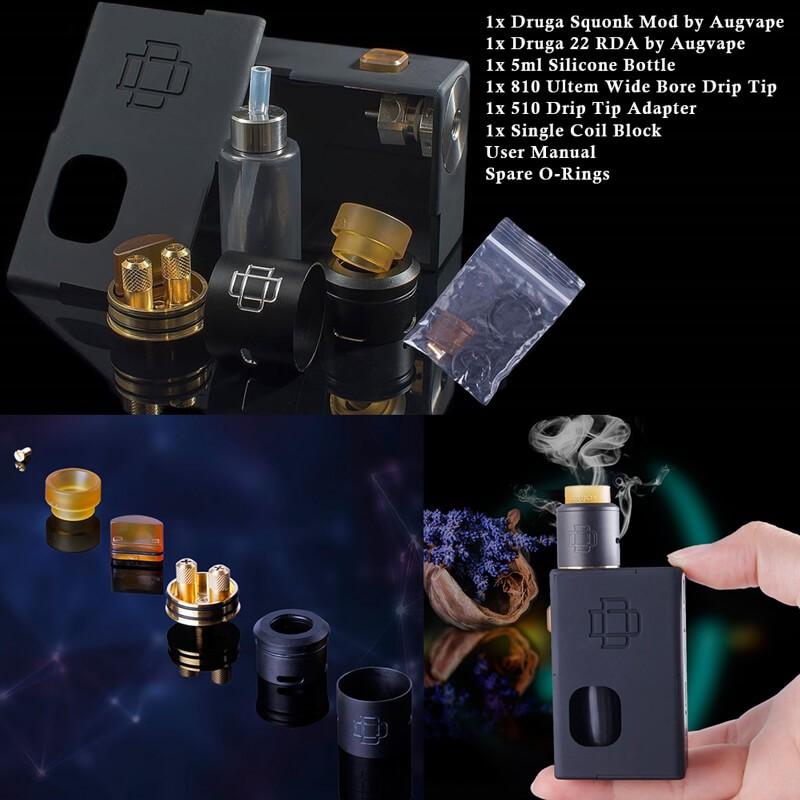 電子タバコ メカニカル スターターキット AUGVAPE DRUGA22 SQUONKER KIT DRUGA RDA｜vapesteez｜03