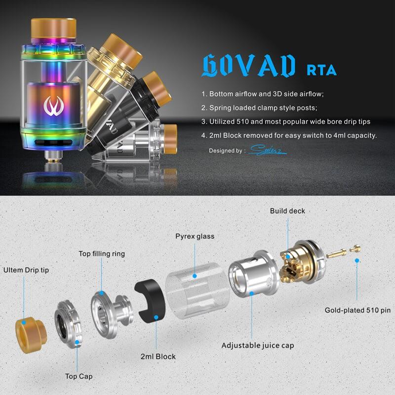 Vandy Vape Govad Rta Max26mm 電子タバコ アトマイザー 濃厚フレーバーチェイサー Govad Rta Vape Steez 通販 Yahoo ショッピング
