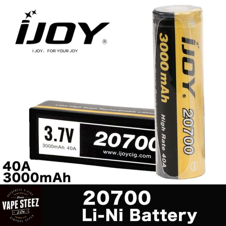 正規 iJOY 20700 電子タバコ リチウムイオン バッテリー 40A 3000mAh｜vapesteez