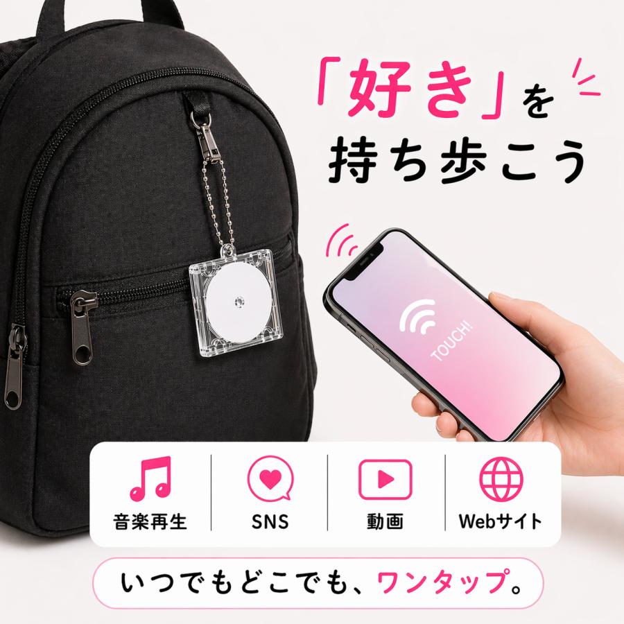 NFC CD型キーホルダー《透明ケース付き》 5個セット : Gentique - 通販