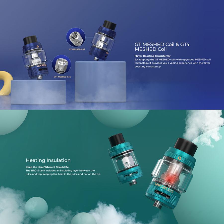 送料無料 即日発送）VAPORESSO NRG-S Tank 交換用Tank 交換タンク 電子 