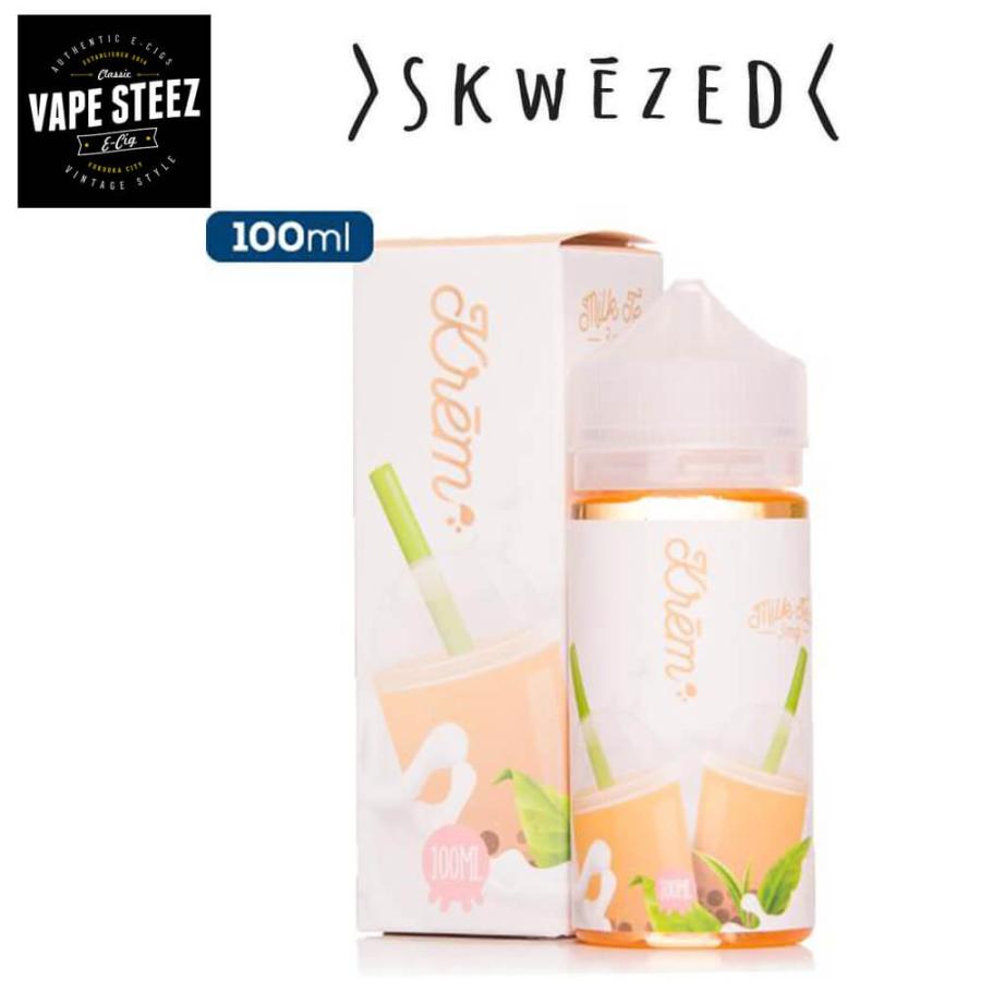 ( 送料無料 あすつく ) SKWEZED | CREAMY BOBA MILK TEA 100ml スクイーズド タピオカ ミルクティー 電子タバコ リキッド スイーツ MADE IN USA｜vapesteez