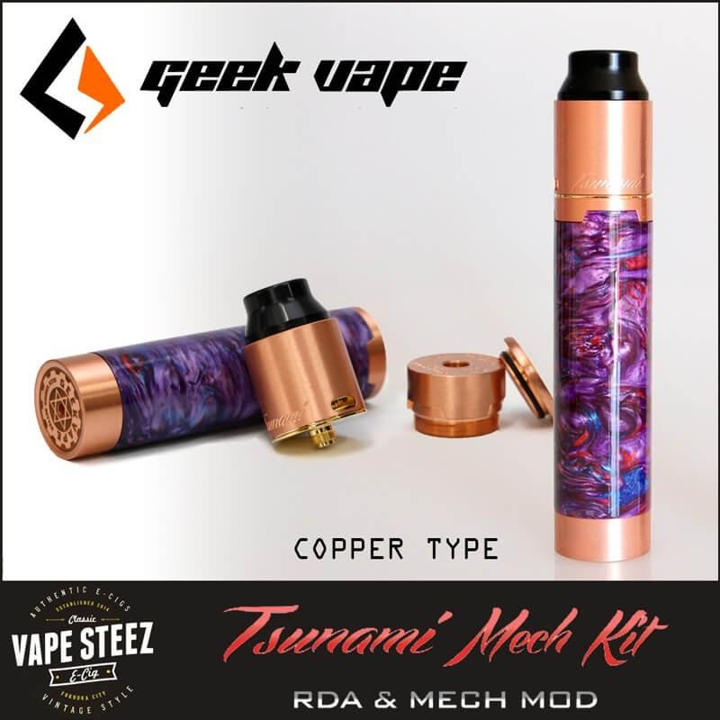 電子タバコ 本体 正規品 Geekvape TSUNAMI Mech Kit 25mm  COPPER｜vapesteez