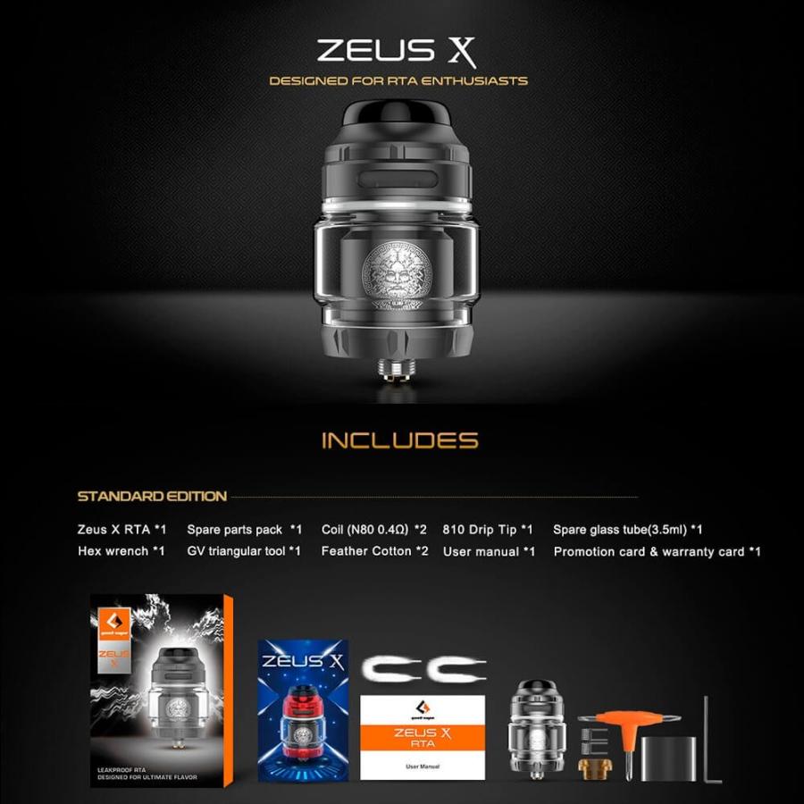 送料無料 あすつく Geekvape Zeus X Rta 25mm ギークベイプ ゼウス エックス Dtl 電子タバコ 正規品 アトマイザー Vape Zeus X Rta Vape Steez 通販 Yahoo ショッピング