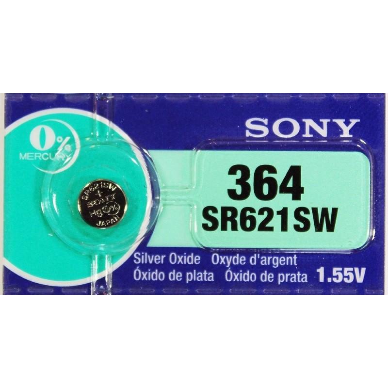 SONY ソニー 酸化銀電池 ボタン電池 SR621SW(No.364) 5個入り _｜vaps｜02