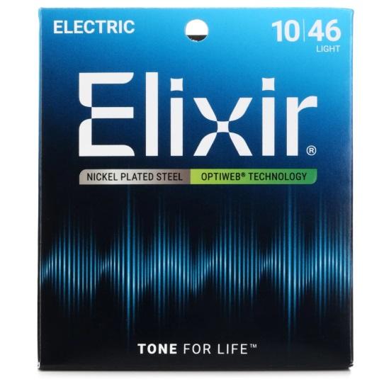 Elixir エリクサー エレキギター弦 OPTIWEB Light .010-.046 #19052 _