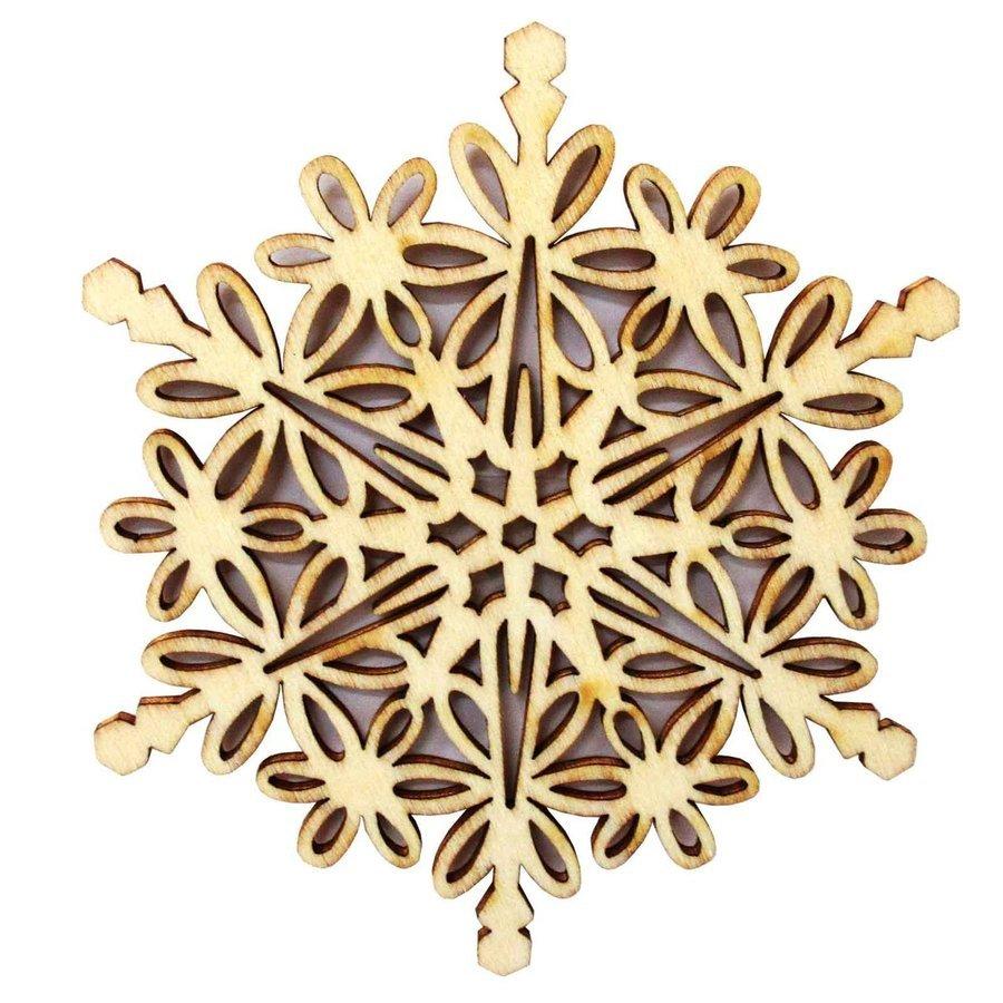 木製 スノー コースター 3枚セット Bタイプ アンティーク おしゃれ 雪 結晶 Majesticxpress