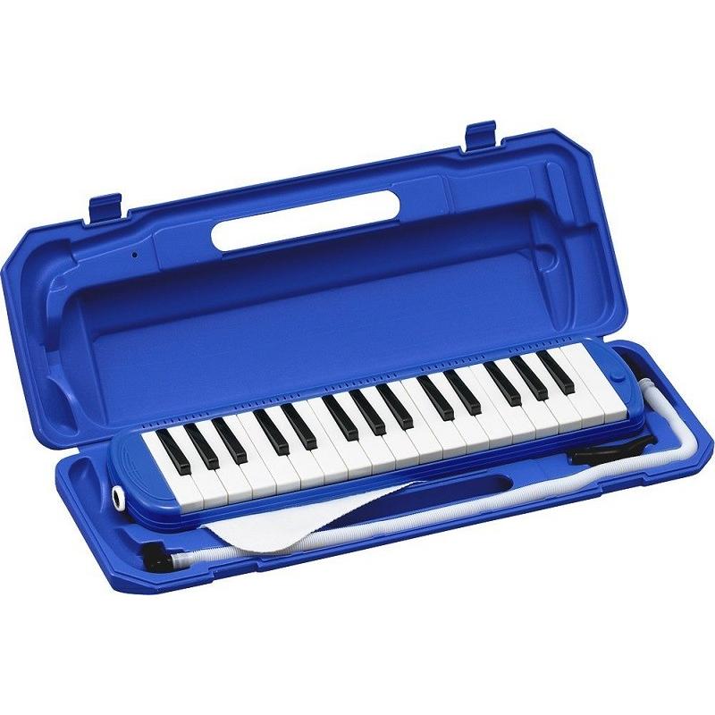 KC キョーリツ 鍵盤ハーモニカ メロディピアノ 32鍵 ブルー P3001-32K/BL (ドレミ表記シール・クロス・お名前シール付き) __ その他鍵盤楽器