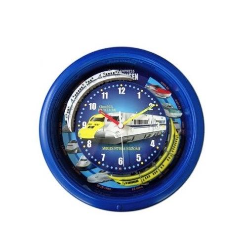 ダブルトレイン新幹線クロック SR-WC16001 BL(ブルー) __ 掛け時計、壁掛け時計