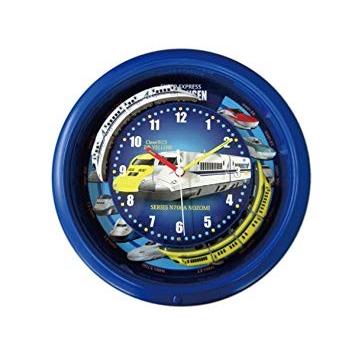 SRA ダブルトレイン新幹線クロック 壁掛け時計 SR-WC16001BL ブルー __