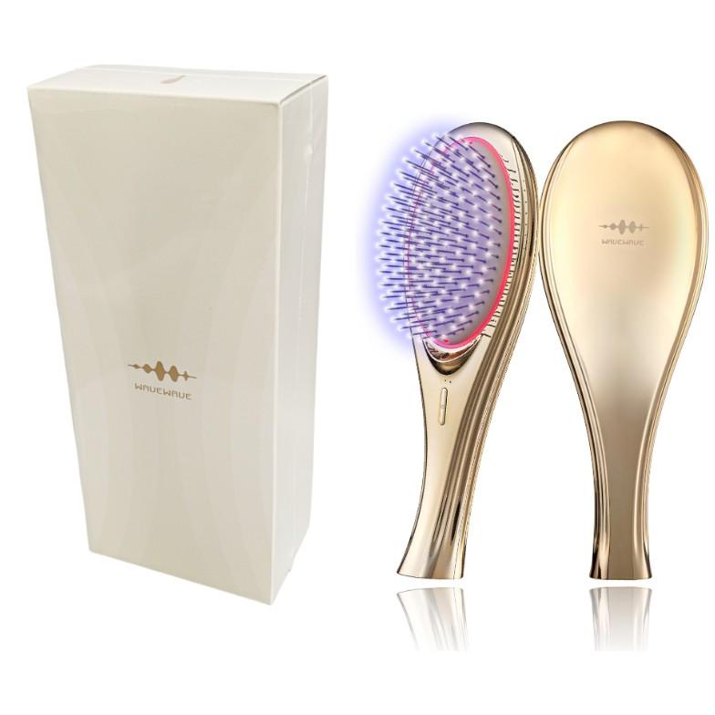 WAVE WAVE ゴールドEMS ヘアブラシ 箱付き wavewave ウェーブウェーブ EMS Brush Air エアブラシ ヘアブラシ 赤色