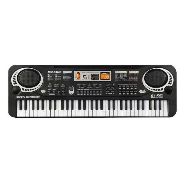 マイク付き 61鍵盤電子ピアノ ミニ鍵盤 録音 和音 電子キーボード 楽器