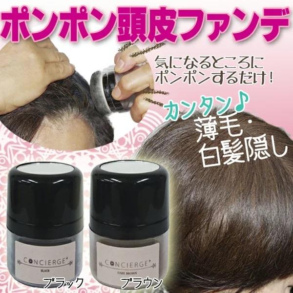 グローバル・ジャパン ポンポン頭皮ファンデ ブラック 13g 薄毛 白髪隠し _|vaps|02