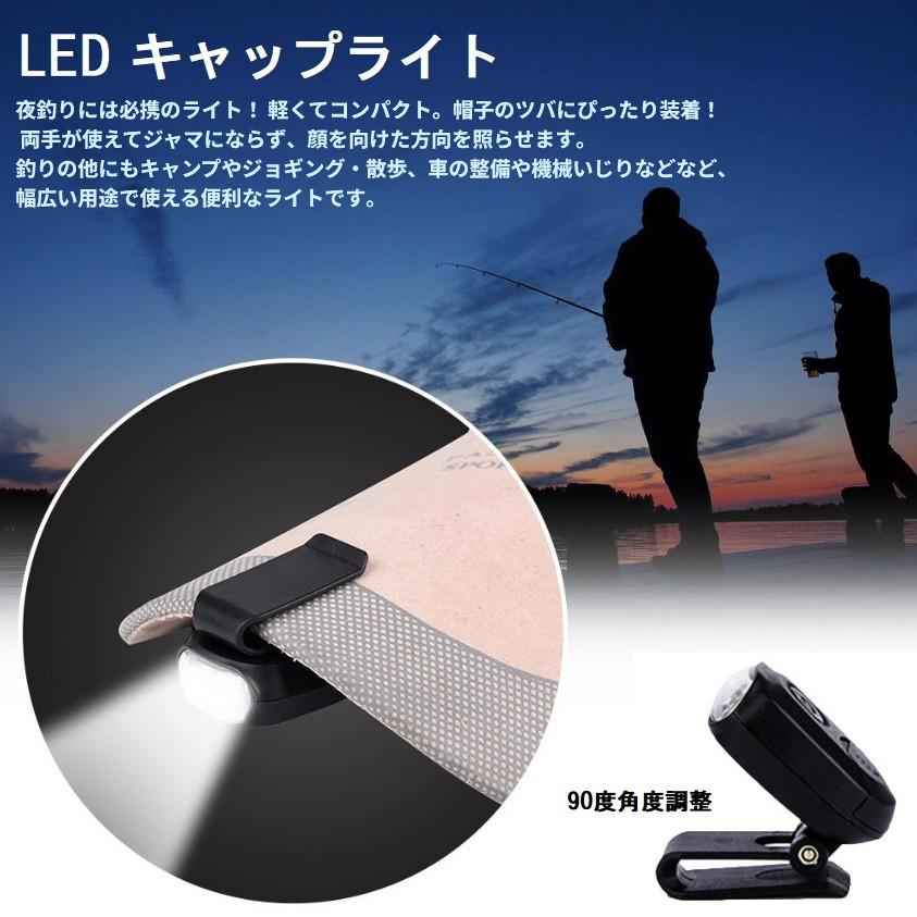 並行輸入品】夜釣りやキャンプ、ジョギングに! LEDキャップライト 3灯 