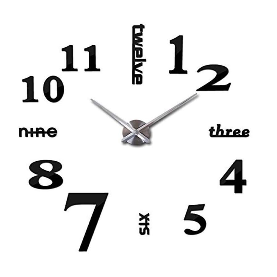 Diy 壁時計 ウォールクロック シルバー針 ブラック文字 シンプル おしゃれ 壁掛け時計 Youshowshop 通販 Yahoo ショッピング