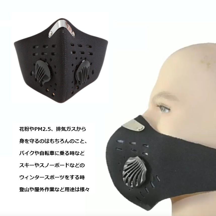 並行輸入品】自転車/バイク PM2.5 防塵マスク ブラック 粉塵 花粉