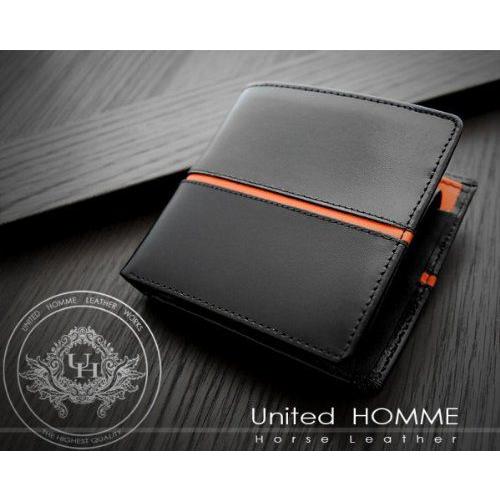 ユナイテッドオム United Homme 二つ折り財布 ホースハイド コードバン センターライン オレンジライン Uh 1073 Youshowshop 通販 Yahoo ショッピング