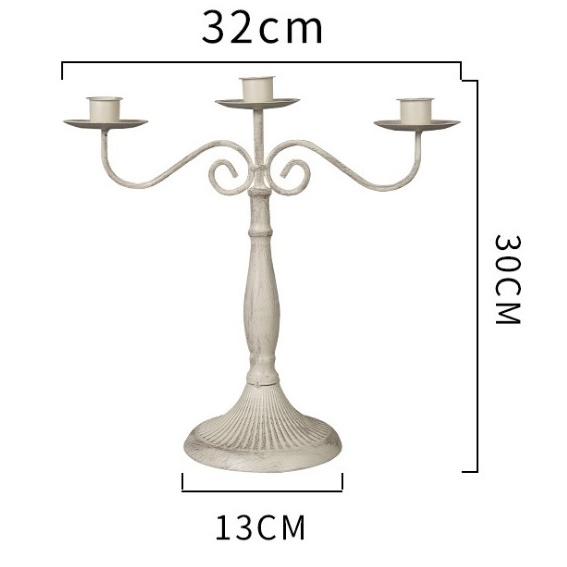 キャンドルスタンド 3本立て アンティーク調 キャンドルホルダー 灯