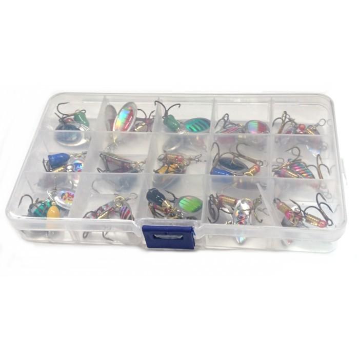 並行輸入品】光沢ルアー スピナー 30個セット 5.5cm 2.3-4g 渓流釣り