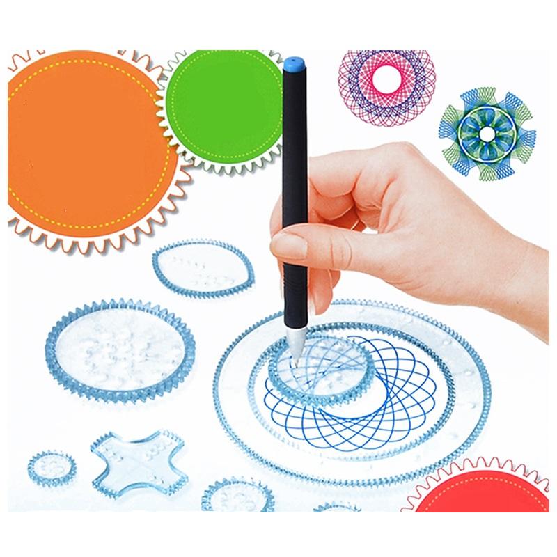 並行輸入品】回すだけで絵が描ける 不思議な お絵描き定規セット