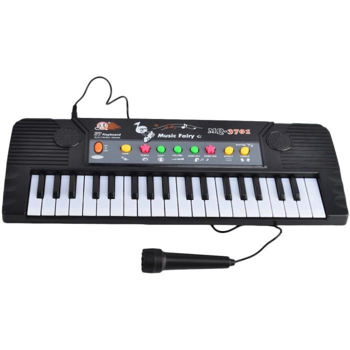 37鍵盤 マイク付き 電子キーボード 多機能 鍵盤ピアノ 24デモ 8リズム 3トーン 子供 玩具 おもちゃ 楽器 __