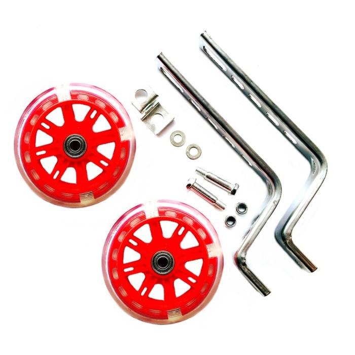 並行輸入品】LED点滅 子供自転車 補助輪 レッド 光る キッズ 自転車