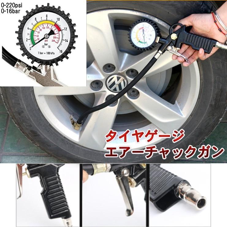 並行輸入品】タイヤゲージ エアーチャックガン タイヤ圧力計